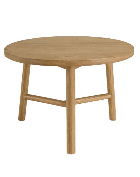 Table d'appoint ronde en bois de mindi Amy naturel - 59.5 x 59.5 x 41.5 cm
