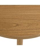 Table d'appoint ronde en bois de mindi Amy naturel - 59.5 x 59.5 x 41.5 cm