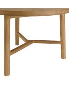 Table d'appoint ronde en bois de mindi Amy naturel - 59.5 x 59.5 x 41.5 cm
