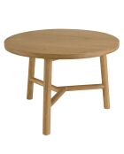 Table d'appoint ronde en bois de mindi Amy naturel - 59.5 x 59.5 x 41.5 cm