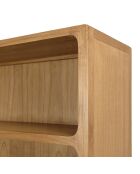 Bibliothèque 2 portes 3 étagères en bois de mindi Amy naturel - 97.5 x 40 x 180.5 cm
