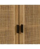 Buffet 4 portes en bois de mindi Amy naturel - 170 x 45 x 80 cm