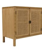 Buffet 4 portes en bois de mindi Amy naturel - 170 x 45 x 80 cm