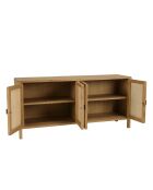 Buffet 4 portes en bois de mindi Amy naturel - 170 x 45 x 80 cm