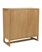 Cassettiera Amy Natural Mindi in legno con 4 cassetti, 90 x 41 x 93,5 cm