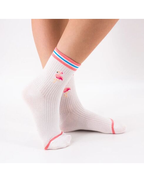 Chaussettes Hautes Animaux Exotiques - Rose