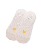 Set van 5 onzichtbare sokken met gouden hart - veelkleurig