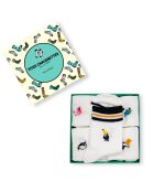 Lot de 5 Chaussettes Hautes Animaux Exotiques - Blanc
