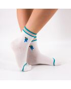 Lot de 5 Chaussettes Hautes Animaux Exotiques - Blanc