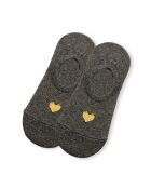 Set van 5 onzichtbare sokken met gouden hart - veelkleurig