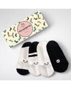 Set van 4 sokken Panda Tongue - Wit/Zwart