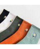 Confezione da 5 calzini alti a fiori - multicolore
