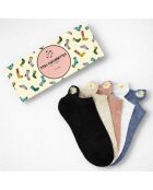 Confezione da 5 calzini da donna Flower Tongue - Multicolor