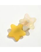 Barrettes étoile jaune - Jaune