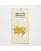 Barrettes étoile jaune - Jaune