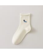 Witte sokken voor kleine honden en katten - blauw