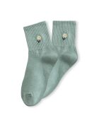 Chaussettes Hautes Fleurs - Bleu