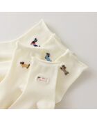 Lot de 5 Chaussettes Blanches Petit Chien & Chat - Blanc