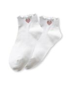 Lot de 5 Chaussettes Mi-Haute Coeur Tendre & Volant - Multicolore