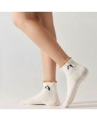 Lot de 5 Chaussettes Basses Têtes Animaux - Blanc