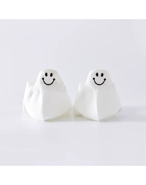 Chaussettes Languette Sourire - Blanc