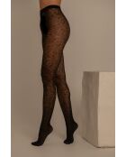 Set aus 2 schwarzen Leoparden-Strumpfhosen