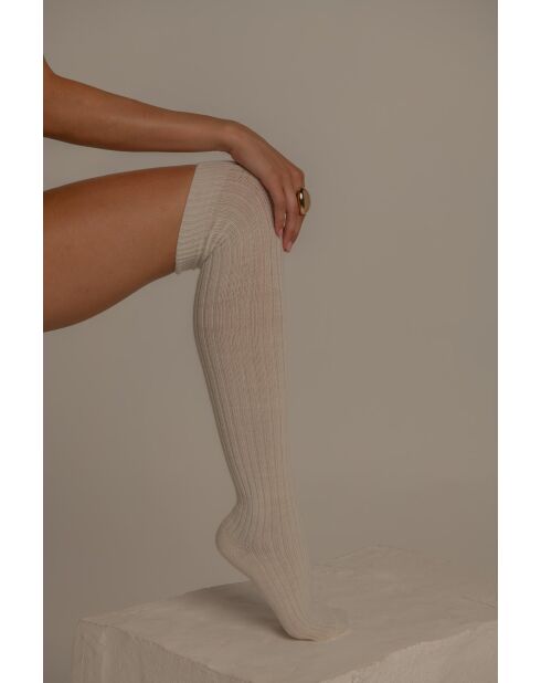 Scaldamuscoli in lana di alpaca color crema