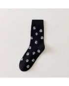 Chaussettes Empreintes Chat - Noir