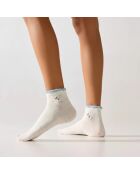Lot de 5 Chaussettes Basses Têtes Animaux - Blanc