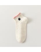 Lot de 5 Chaussettes Basses Têtes Animaux - Blanc