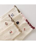 Lot de 5 Chaussettes Têtes Animaux & Volants - Beige