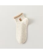 Lot de 5 Chaussettes Basses Têtes Animaux - Blanc