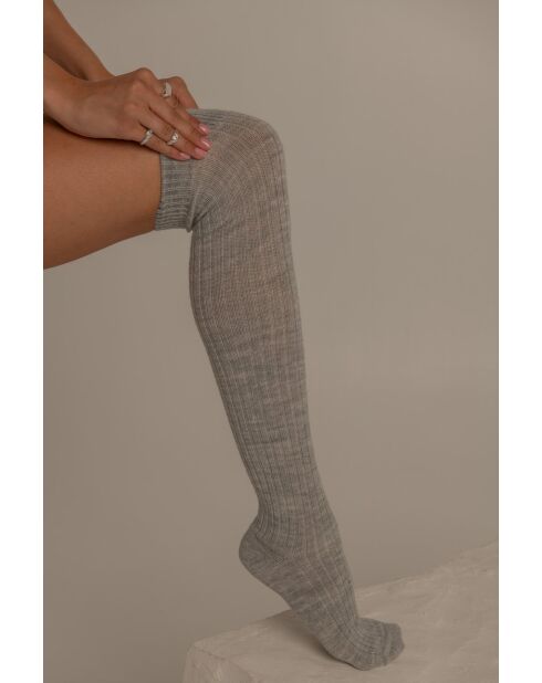 Scaldamuscoli grigi in lana di alpaca