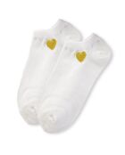 Socquettes Coeur Doré Côté - Blanc