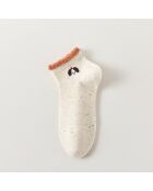 Lot de 5 Chaussettes Basses Têtes Animaux - Blanc