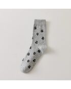 Chaussettes Empreintes Chat - Gris