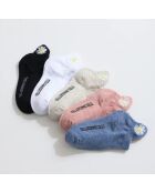 Lot de 5 Chaussettes Languette Fleur Enfants - Multicolore