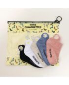 Lot de 5 Chaussettes Languette Fleur Enfants - Multicolore