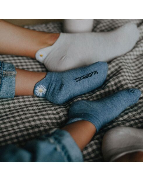 Lot de 5 Chaussettes Languette Fleur Enfants - Multicolore