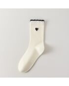 Heart & Feston High Socks, Weiß