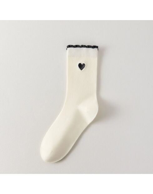 Calcetines altos Heart & Feston - Blancos