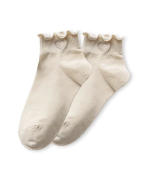 Lot de 5 Chaussettes Mi-Haute Coeur Tendre & Volant - Multicolore