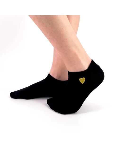 Lot de 5 Socquettes Coeur Doré Côté - Multicolore