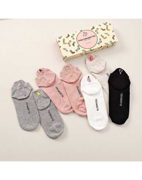 Lot de 5 Chaussettes Languette Sororité - Multicolore