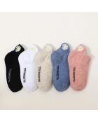 Lot de 5 Chaussettes Languette Fleur Enfants - Multicolore