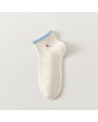 Lot de 5 Chaussettes Basses Têtes Animaux - Blanc