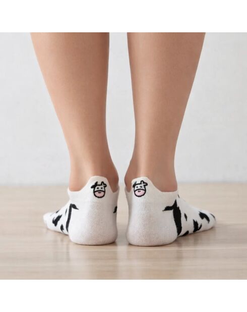 Chaussettes Languette Vache - Blanc