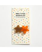 Barrettes étoile orange - Orange