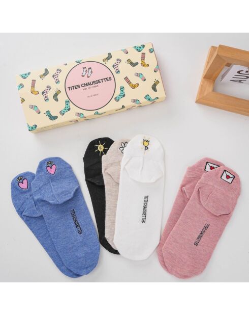 Lot de 5 Chaussettes Languette Printemps - Multicolore
