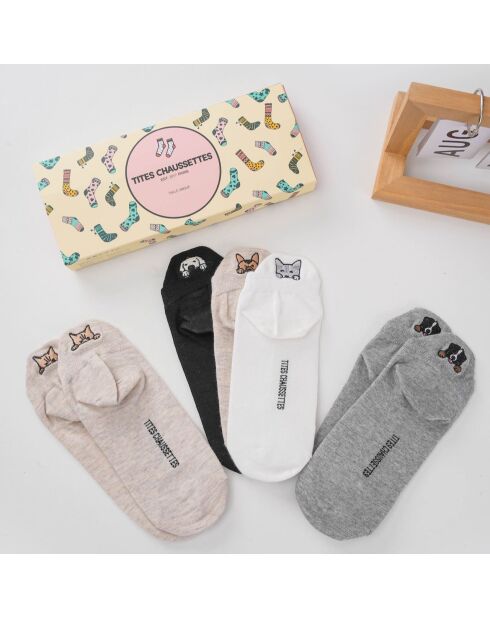 Pack de 5 calcetines con lengua para perros y gatos, multicolor